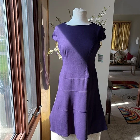 open lace back dress Purple Satin A-line Backless Long Prom Dresses With Slit, Evening Dress,  MP910